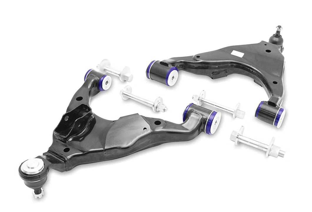 SuperPro Front 4x4 Complete Lower Control Arm Kit - Double Offset