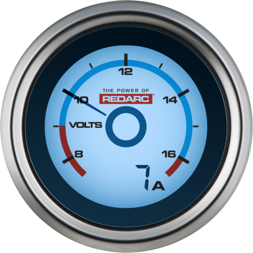 REDARC Voltage Monitoring Gauges With Optional Current Display